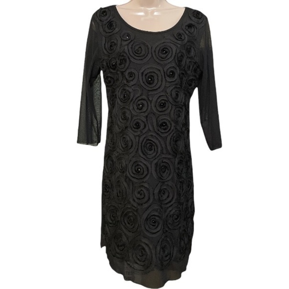 Black Floral Mini Dress